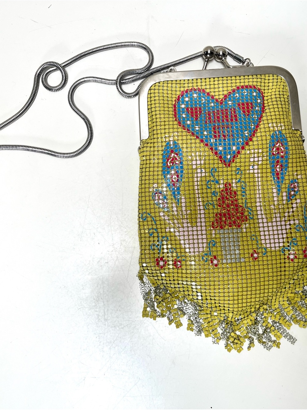 Anna Sui Yellow chain mail purse from Ssense. Like new.
